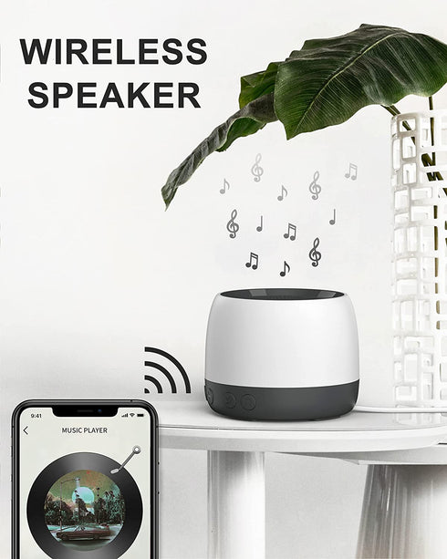 elesories White Noise Machine, Small Sound Machine for Adults Baby Sleeping, Also Be Used as a Wireless Speaker for Home, Office Privacy | Nursery | Travel | 13 Soothing Sounds