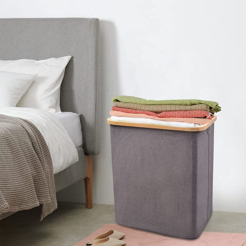 Collapsible Laundry Hamper with Removable Laundry Bag - Large Laundry Basket Organizer with Handle, Dirty Clothes Hamper Toys Organizer for Bedroom, Bathroom