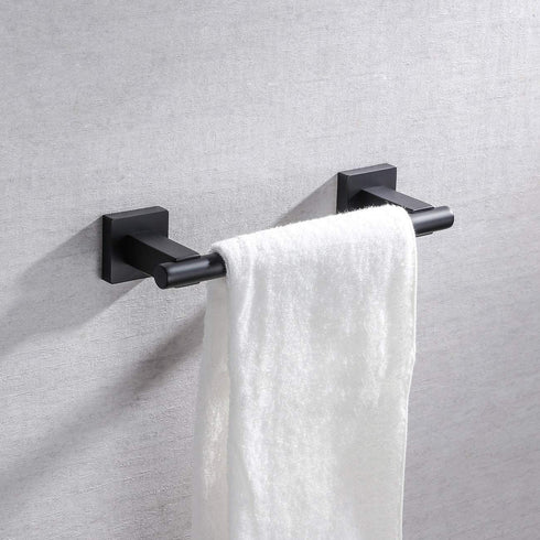 Miyili Matte Black 9-Inch Towel Bar SUS 304 Stainless Steel Hand Towel Holder for Bathroom or Kitchen Wall Mount, A02B23A