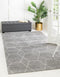 Unique Loom Trellis Frieze Collection Area Rug-Modern Morroccan Inspired Geometric Lattice Design, 2 x 3 ft, Light Gray/Ivory