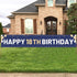 Happy 18th Birthday Banner Blue, Large 18th Bday Sign, 18th Birthday Party Outdoor Decoration for Boy Men?9.8 x 1.6 feet?