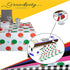 Red and Green Snow Flake Holiday Premium Disposable Plastic Picnic Tablecloth on a Roll 54 Inch. x 100 Ft. with Self Cutter Box, Decorative Table Cover by Grandipity