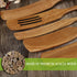 Wood Spurtles Kitchen Set, Acacia Wooden Kitchen Utensil Set,Wood Cooking Utensil, 100% Healthy Hard And Durable Wood Kitchen Utensils For Salad Stir, Cake Make And Pan-Fried Steak (5)