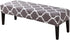 Dining Room Bench Covers Stretch Spandex Upholstered Bench Slipcover Thicker Printed Non Slip with Security Straps Rectangular Bench Protector for Bedroom Living Room,Dark Gray