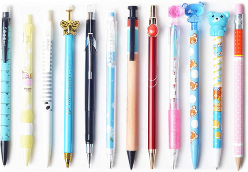 SKKSTATIONERY 12 Pcs Mechanical Pencils Set, Cute Cartoon Favor, 12 Different Design Assorted