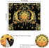 Sun and Moon Tapestry Stars Tapestry Black and Gold Wall Tapestry Psychedelic Moon Tapestry Trippy Celestial Tapestry Wall Hanging for Room (51.2 — 59.1 inches)