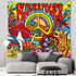 FEASRT Hippie Groovy Tapestry Peace and Love Trippy Tapestries Art Wall Hanging for Living Room Bedroom Home Dorm Decor 60×60 Inches GTZYAY315