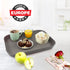 Mueller Reversible Serving Tray, European Made Platter, 2in1, Rectangular Non-Slip Tray, Shatter-Proof, Non-Toxic, for Coffee Table, Kitchen, Outdoors, Dishwasher Safe, Gray