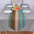 HouseUnique Cotton Linen Table Runner,Wood Teal Table Runner 70 inches Long, Farmhouse Table Runners Dresser Scarves for Dining Room/Kitchen/Wedding Decoration/Holiday Party Table Decor 13"x70"