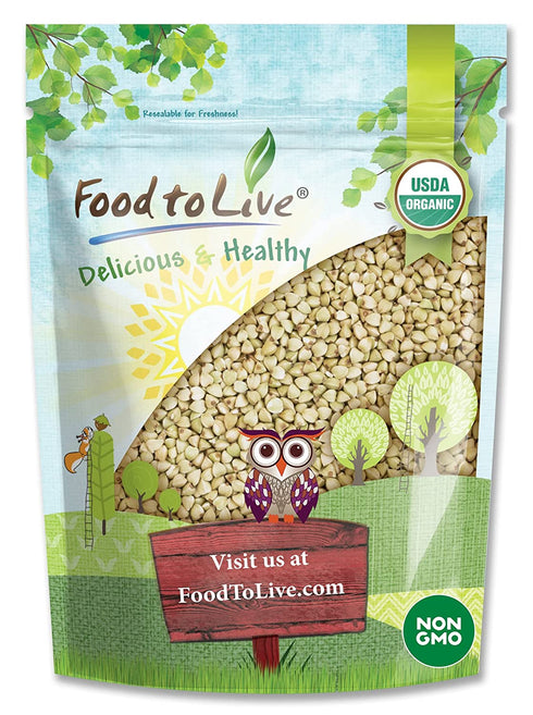 Organic Buckwheat Groats, 8 Ounces - Hulled, Non-GMO, Kosher, Raw, Vegan, Sirtfood, Bulk