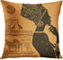 Emvency Set of 4 Throw Pillow Covers Retro Abstract Black and Brown Basket Zebra Giraffe African Women Ethnic Tribe Decorative Pillow Cases Home Decor Standard Square 18x18 Inches Pillowcases
