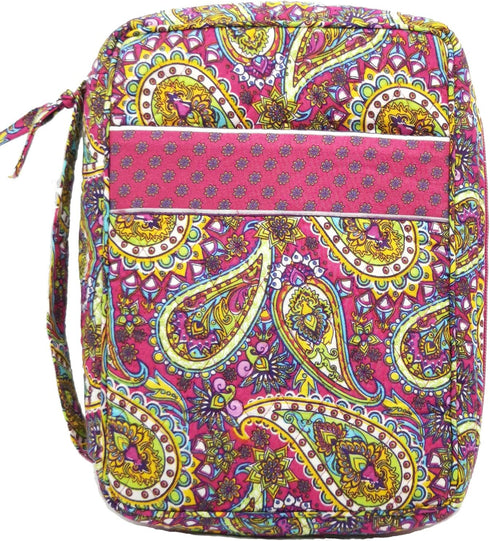 DIWI Quilted Bible Cover Extra Large Sizes 11.25 X 8.25 X 2.75 Inches Good Book Case (XL, C1 Magenta Paisley)