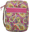 DIWI Quilted Bible Cover Extra Large Sizes 11.25 X 8.25 X 2.75 Inches Good Book Case (XL, C1 Magenta Paisley)