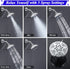 High Pressure Shower Head - Rain Shower Head 5 Inches 5 Spray Settings Fixed Bathroom Shower Head - Diiwet High Flow Shower Head with Adjustable Brass Ball Joint