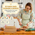 Cake Boxes 10 Inch and Stickers, (12-Pack) Kraft Bakery Box with Viewing Window for Cakes, Cupcakes, Cookies, Donuts, Pastries, and More 10x10x2.5 Brown Cake Box