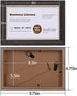 Space Art Deco 5.5x8.5 Dark Brown Textured Frame - Easel Stand - D-Ring Hangers - for Business License and Certificates - Desk/Table Top Display - Glass (Dark Brown)