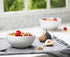 Soup Bowls, by Kook, Ceramic Make, Holds 24 Oz, perfect for cereal, desserts, salads, oatmeal, Set of 6, White.