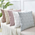 LHKIS Throw Pillow Covers 18x18, Pink Decorative Boho Pillow Case Cushion Cover with Velvet Luxury Soft Plush Short Wool for Couch Sofa Bedroom Car, Set of 2