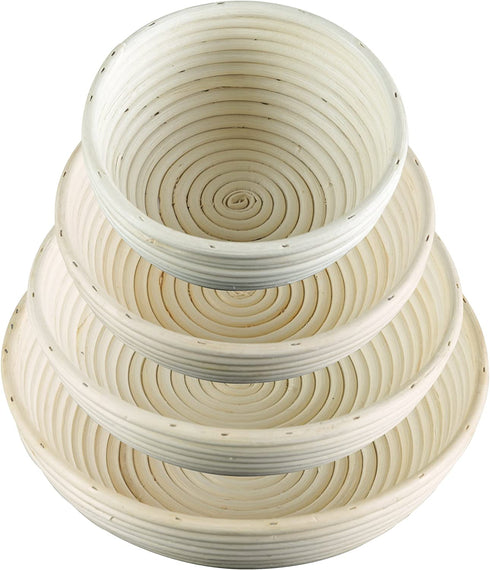 Frieling Round Proofing Basket, Brotform Bread Rising Banneton and Serving Basket, 8-Inch