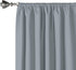 Amazon Basics Room Darkening Blackout Window Curtains with Grommets - 42 x 96-Inch, Dark Gray, 2 Panels
