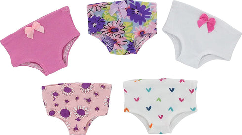 PZAS Toys 18 Inch Doll Underwear- 5 Piece Doll Underwear Set Fits American Girl Doll and Similar