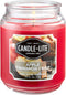 Candle-Lite Apple Cinnamon Crisp Jar Candle, 18 oz, Red