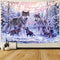 KYKU Snow Wolf Tapestry Pink Family Wolves Tapestry Wall Hanging Wild Animal Tapestries for Bedroom Living Room Dorm Decor (W59.1 × H51.2, Pink)