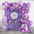 Pateeha Purple Balloon Garland Kit 145 Pcs Butterfly Baby Shower Decorations for Girl 12 Pcs Butterfly Stickers Balloons Arch White Metallic Purple Confetti for Birthday Wedding Party