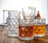 Yesland 6 Pack Vintage Drinking Glasses - 12 Oz Romantic Water Glassware Crystal Emboss Juice Glasses - Double Old Fashioned Glass and Tasting Tumblers for Juice, Cocktail, Whiskey, Beverages, Beer