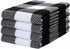 Mordimy 100% Cotton Waffle Weave Check Plaid Kitchen Towels, 13 x 28 Inches, Super Soft and Absorbent Dish Towels for Kitchen, 4-Pack, White & Black