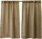 Valea Home Soft Burlap Short Curtains Rustic Natural Tan Rod Pocket Curtain Panels for Small Window 45 inch Length Cafe Kitchen Curtains, 2 Panels