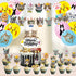 Koyatti Cat Theme Birthday Party Decorations Set,Cat Lover Birthday Party Supplies for Kids Girls,16 MEOW Balloons,Cat Face Banner and 24 Cupcake Toppers,A Big Happy Birthday Caketopper