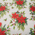 Flower Quilt Set Full/Queen Size ,3 Pcs Poinsettia Floral Quilts Lightweight Reversible Red Christmas Flower Bedspread Coverlet New Year Holiday Bedding with Pillow Shams