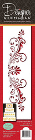Designer Stencils Fleur De Lis Cake Stencil, Beige/Semi-Transparent
