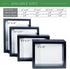 FrameWorks 8.5 x 11 Black Wooden Shadow Box Frame Soft Felt Back, Tempered Glass, and Included Elegant White Ball Push Pins