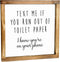 Text Me if You Run Out of Toilet Paper Sign - Funny Farmhouse Decor Sign, Cute Guest Bathroom Decor Wall Art, Rustic Home Decor, Modern Farmhouse Sign for Bathroom Wall with Funny Quotes 12x12 Inch