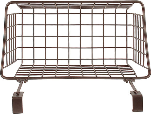 Spectrum Diversified Grid Storage Basket Over The Cabinet, Medium, Bronze