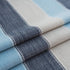 Cotton Linen Stitching Tassel Tablecloth Striped Three-Colour Square Table Cover for Kitchen Dining Tabletop Decoration, Blue, 53 x 53 Inch