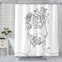 SVBright Women Flower Shower Curtain Abstract Line Ladies 72Wx72H Inch Modern Minimalist Creative Female Sketch Aesthetic 12 Pack Hooks Polyester Waterproof Fabric Bathroom Bathtub Panels