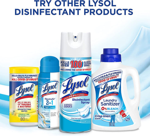 Lysol Disinfectant Spray, Sanitizing and Antibacterial Spray, For Disinfecting and Deodorizing, Crisp Linen, 2 Count, 12.5 fl oz each