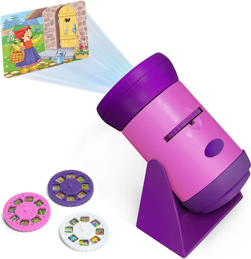 Mini Princess Fairy Tales Light Projector | Girls Toy Flashlight for Kids and Toddlers | 24 Images on 3 Discs