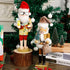 Joliyoou Christmas Nutcracker Figures, 14 Inch Wooden Nutcracker Santa Holding Gifts & Christmas Tree, Large Xmas Nutcracker Tabletop Festival Shelves Decorations