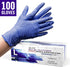 Synthetic Nitrile Black Disposable Gloves Large -100 PK No Latex Medical Gloves