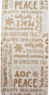 DII Holiday Collection Metallic Christmas, Gold Holiday Collage, 14x108