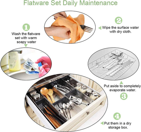 Black Silverware Set, 20 Pieces Flatware Cutlery Set ENLOY Stainless Steel Utensils Service for 4, Heavy Duty Gift and Dishwasher Safe, Mirror Polished Dinner Knife, Fork, Spoon for Restaurant