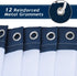 Bonhause Navy Blue Stripe Shower Curtain with 12 Hooks Nautical Anchor Decorative Bath Curtain 72 x 72 Inch Polyester Fabric Waterproof Bathroom Curtain