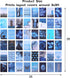 100 Pieces Blue and Purple Wall Collage Kit Aesthetic Wall Art Boho Photo Collage Kit 6 x 4 Inch Blue Aesthetic Posters Aesthetic Room Decor for Bedroom