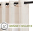 NICETOWN Flax Linen Sheer Curtains 108" Length for Windows, Ring Top Privacy Semitransparent Sheer Light Filter Curtain Panels for Bedroom / Living Room, Beige, 52" W Per Panel, Set of 2