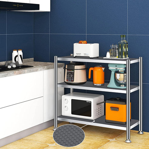 Aecoyke Shelf Liner, Non Adhesive Kitchen Drawer Liner, Durable Non Slip Cabinet Liner Waterproof Fridge Mats for Kitchen Pantry, Table, Shelves, Washable Refrigerator Liners (Grey, 12 x 240 inch)