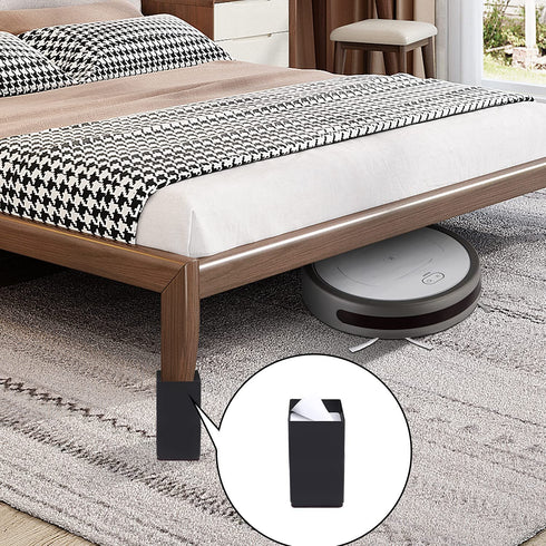 GAGUIUP 1.5 x 1.5 x 2 Inch Bed Riser - Bed or Furniture Post, Creates an Additional 2" of Height! Heavy-Duty Couch, Table, Chair, Desk or Sofa Riser Floor Protection (Square, Black)